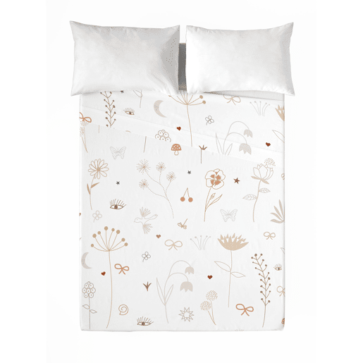 HACIENDO EL INDIO - Conjunto de Lençóis Impressos Cama 2 Peças 90 - Algodão extra macio - Inclui lençol plano + 1 fronha - FLOWERS CHAO