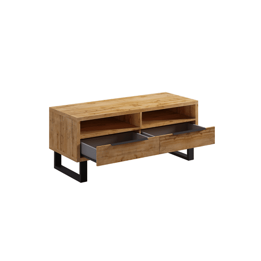 Suporte para TV 2 gavetas 124 cm Eden Madeira e Metal