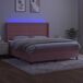 Cama box spring colchón y LED terciopelo - Rayas horizontales 160x200 Cama box spring colchón y LED terciopelo - Rayas horizontales 160x200 Azul