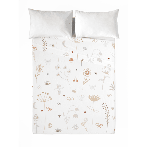 HACIENDO EL INDIO - Conjunto de Lençóis Impressos Cama 3 Peças 150 - Algodão extra macio - Inclui lençol plano + 2 fronhas - FLOWERS CHAO