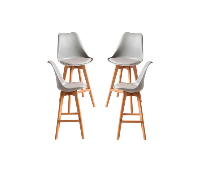 Pack 4 taburetes synk - gris