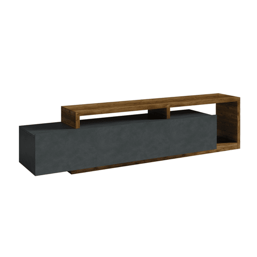 Suporte para TV 1 gaveta 219 cm Ilyes Cinzento e Madeira