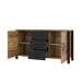 Bufé 2 puertas 3 cajones Lyam Bufé 2 puertas 3 cajones Lyam Negro/ Madera