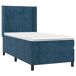 Cama box spring colchón y LED terciopelo - Rayas verticales 90x190 Cama box spring colchón y LED terciopelo - Rayas verticales 90x190 Azul