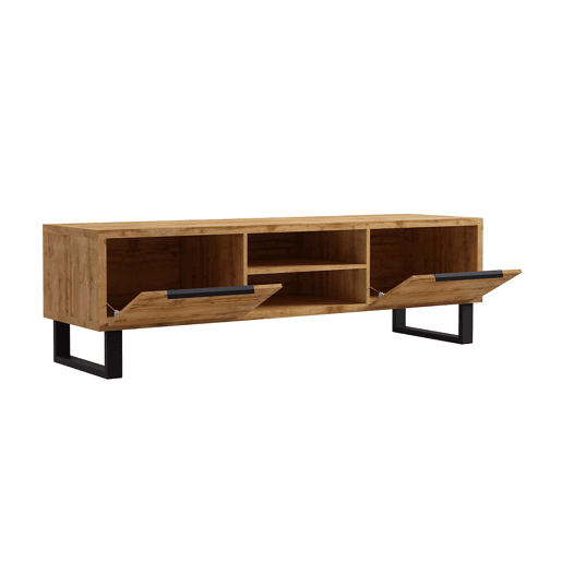 Suporte para TV 2 gavetas 180 cm Eden Madeira e Metal