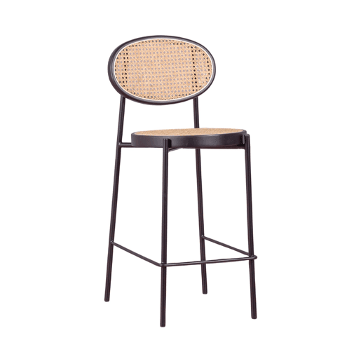 Banco vintage com design clássico em rotim natural (65cm) - Norte