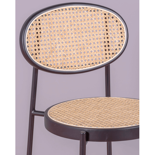Banco vintage com design clássico em rotim natural (65cm) - Norte