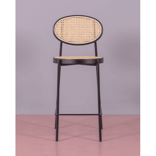 Banco vintage com design clássico em rotim natural (65cm) - Norte