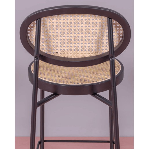 Banco vintage com design clássico em rotim natural (65cm) - Norte
