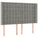Cama box spring colchón y LED terciopelo - Botones 140x190 Cama box spring colchón y LED terciopelo - Botones 140x190 Gris Claro