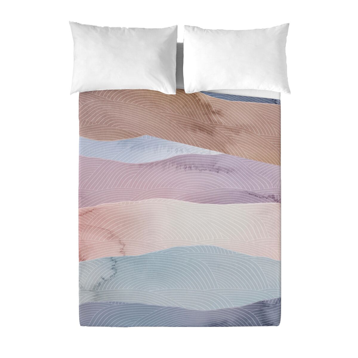 Sandal - juego de sábanas estampadas 3 piezas cama 180 - algodón extra suave - incluye sábana encimera + 2 fundas de almohada -ocean blue