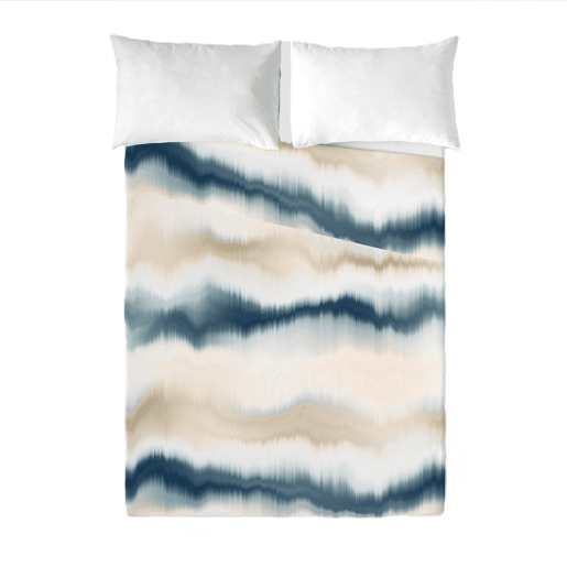 SANDAL - Conjunto de Lençóis Impressos Cama 2 Peças 90 - Algodão extra macio - Inclui lençol plano + 1 fronha - BELIX BLUE