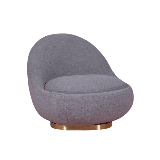 Poltrona giratório de design estofado em algodão - Corsica