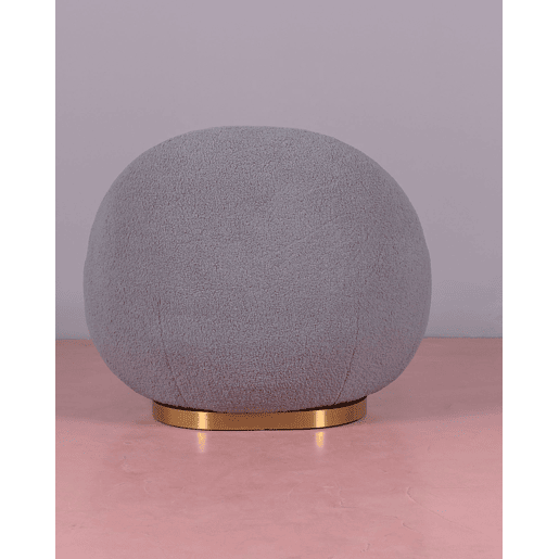 Poltrona giratório de design estofado em algodão - Corsica
