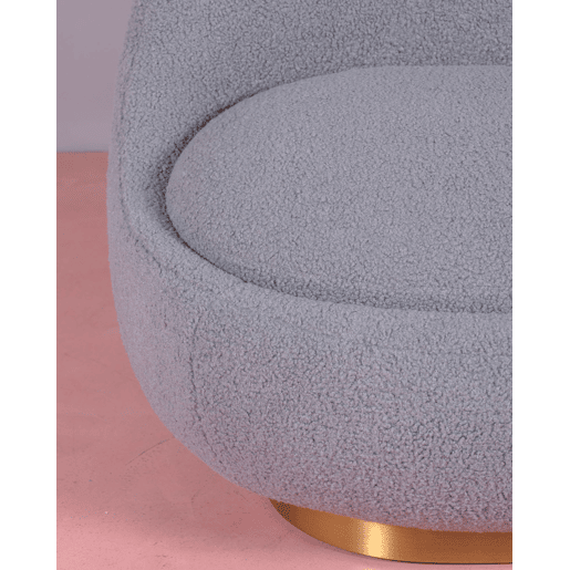 Poltrona giratório de design estofado em algodão - Corsica