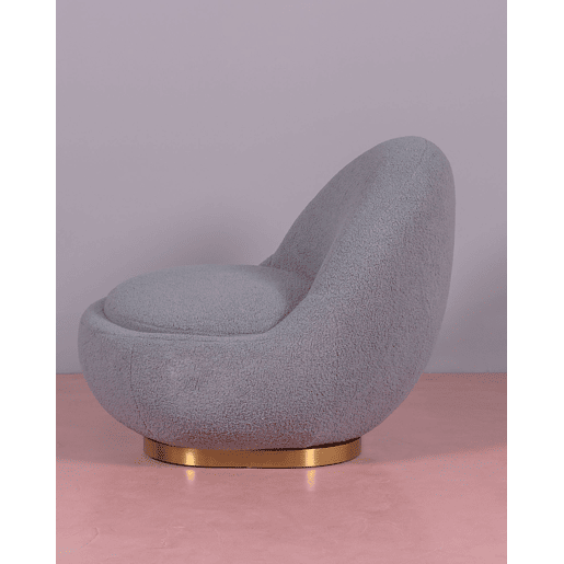 Poltrona giratório de design estofado em algodão - Corsica