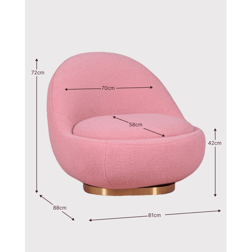 Poltrona giratório de design estofado em algodão - Corsica