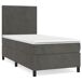 Cama box spring con colchón terciopelo - Diseño plano 90x200 Cama box spring con colchón terciopelo - Diseño plano 90x200 Gris Oscuro
