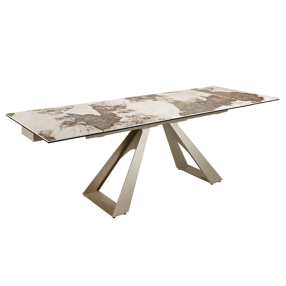 ANGEL CERDÁ Mesa comedor extensible rectangular mármol porcelánico 240x90