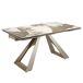 ANGEL CERDÁ Mesa comedor extensible rectangular mármol porcelánico 240x90 ANGEL CERDÁ Mesa comedor extensible rectangular mármol porcelánico 240x90 Dorado