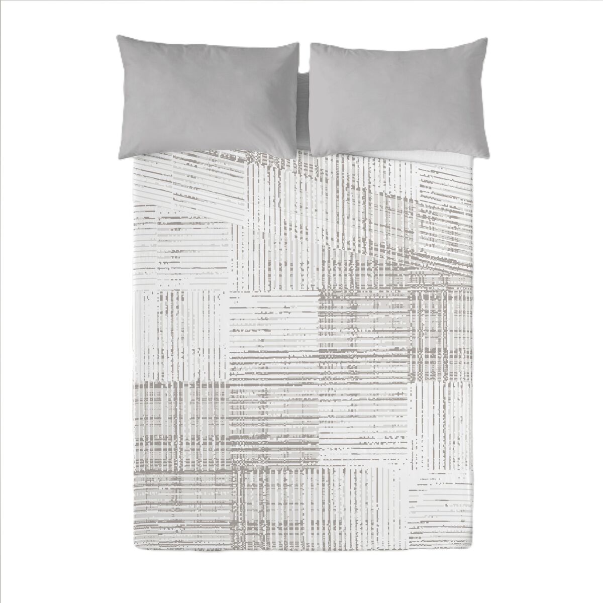 Sandal - juego de sábanas estampadas 3 piezas cama 150 - algodón extra suave - incluye sábana encimera + 2 fundas de almohada - texture