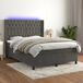 Cama box spring colchón y LED terciopelo - Diseño de botones 140x200 Cama box spring colchón y LED terciopelo - Diseño de botones 140x200 Azul