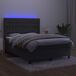 Cama box spring colchón y LED terciopelo - Diseño de botones 140x200 Cama box spring colchón y LED terciopelo - Diseño de botones 140x200 Azul