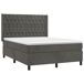 Cama box spring colchón y LED terciopelo - Diseño de botones 140x200 Cama box spring colchón y LED terciopelo - Diseño de botones 140x200 Azul