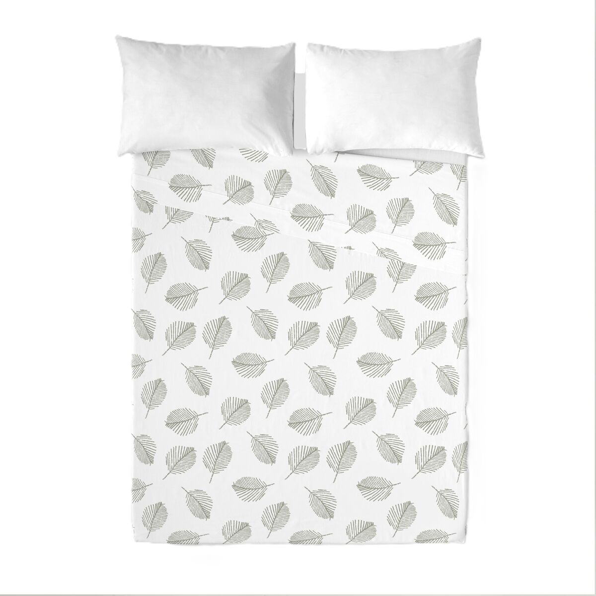 Sandal - juego de sábanas estampadas 2 piezas cama 135 - algodón extra suave - incluye sábana encimera + 1 funda de almohada - jaho sage