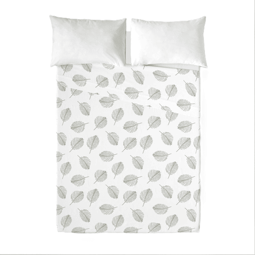SANDAL - Conjunto de Lençóis Impressos Cama 2 Peças 135 - Algodão extra macio - Inclui lençol plano + 1 fronha - JAHO SAGE