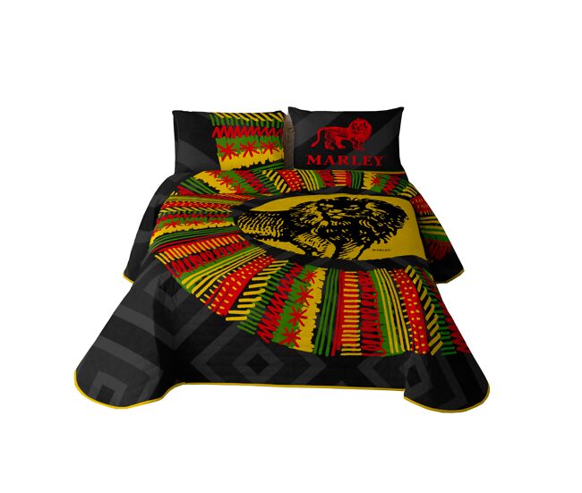 Marley - colcha bouti estampada cama 150 - microfibra - extra suave - incluye colcha bouti + 2 fundas de cojines - ethnical