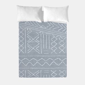 SANDAL - Conjunto de Lençóis Impressos Cama 3 Peças 150 - Algodão extra macio - Inclui lençol plano + 2 fronhas - NAUEK GREY