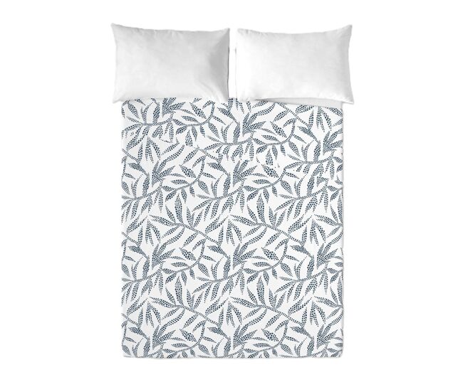 Sandal - juego de sábanas estampadas 2 piezas cama 90 - algodón extra suave - incluye sábana encimera + 1 funda de almohada - wakia blue