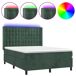 Cama box spring colchón y LED terciopelo - Botones 140x200 Cama box spring colchón y LED terciopelo - Botones 140x200 Verde
