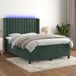 Cama box spring colchón y LED terciopelo - Botones 140x200 Cama box spring colchón y LED terciopelo - Botones 140x200 Verde