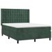 Cama box spring colchón y LED terciopelo - Botones 140x200 Cama box spring colchón y LED terciopelo - Botones 140x200 Verde