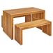Beliani Conjunto de comedor BELLANO Beliani Conjunto de comedor BELLANO Madera Clara