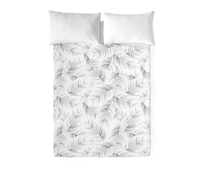 Sandal - juego de sábanas estampadas 2 piezas cama 135 - algodón extra suave - incluye sábana encimera + 1 funda de almohada - acanto stone