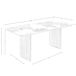 ANGEL CERDA Mesa comedor rectangular mármol porcelánico y nogal 200x90 ANGEL CERDA Mesa comedor rectangular mármol porcelánico y nogal 200x90 Blanco/ Madera