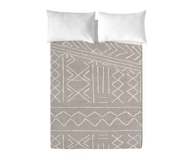 Sandal - juego de sábanas estampadas 2 piezas cama 135 - algodón extra suave - incluye sábana encimera + 1 funda de almohada - nauek linen