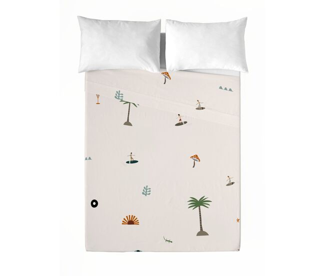 Haciendo el indio - juego de sábanas estampadas 2 piezas cama 135 - algodón - incluye sábana encimera + 1 funda de almohada - goodvibes