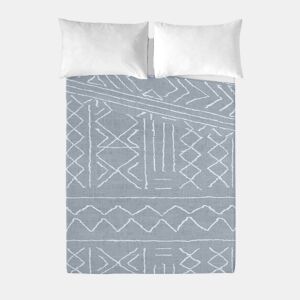 SANDAL - Conjunto de Lençóis Impressos Cama 3 Peças 180 - Algodão extra macio - Inclui lençol plano + 2 fronhas -NAUEK GREY