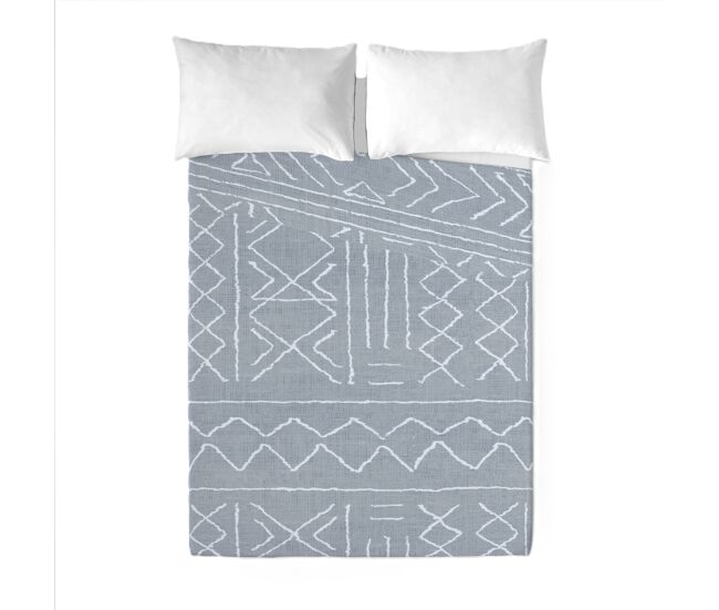 Sandal - juego de sábanas estampadas 3 piezas cama 180 - algodón extra suave - incluye sábana encimera + 2 fundas de almohada -nauek grey
