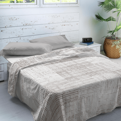 SANDAL - Conjunto de Lençóis Impressos Cama 2 Peças 90 - Algodão extra macio - Inclui lençol plano + 1 fronha - TEXTURE