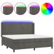 Cama box spring colchón y LED terciopelo - Liso con clavos 200x200 Cama box spring colchón y LED terciopelo - Liso con clavos 200x200 Azul