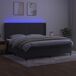 Cama box spring colchón y LED terciopelo - Liso con clavos 200x200 Cama box spring colchón y LED terciopelo - Liso con clavos 200x200 Azul