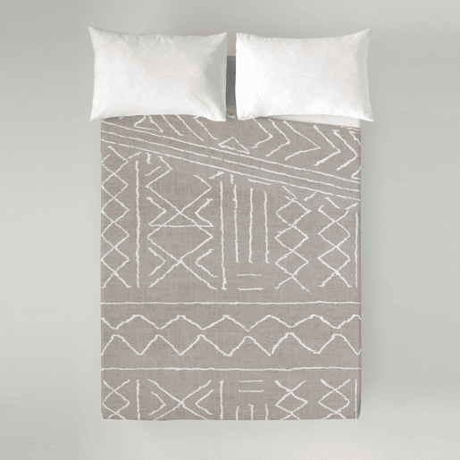 SANDAL - Conjunto de Lençóis Impressos Cama 2 Peças 90 - Algodão extra macio - Inclui lençol plano + 1 fronha - NAUEK LINEN
