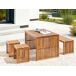 Beliani Conjunto de comedor BELLANO Beliani Conjunto de comedor BELLANO Madera Clara
