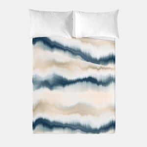 SANDAL - Conjunto de Lençóis Impressos Cama 3 Peças 180 - Algodão extra macio - Inclui lençol plano + 2 fronhas -BELIX BLUE