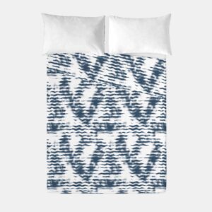 SANDAL - Conjunto de Lençóis Impressos Cama 3 Peças 180 - Algodão extra macio - Inclui lençol plano + 2 fronhas -WAVES BLUE